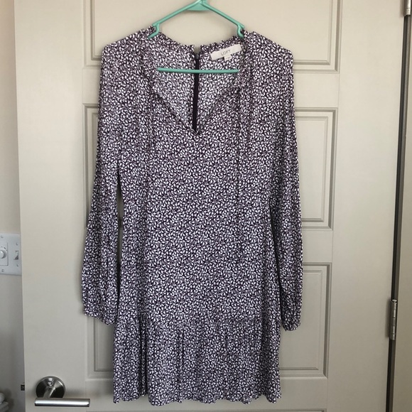 Loft Purple and White Dress - Picture 1 of 1